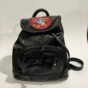 Looney Tunes Vintage 90’s Faux Leather Black Mini Backpack